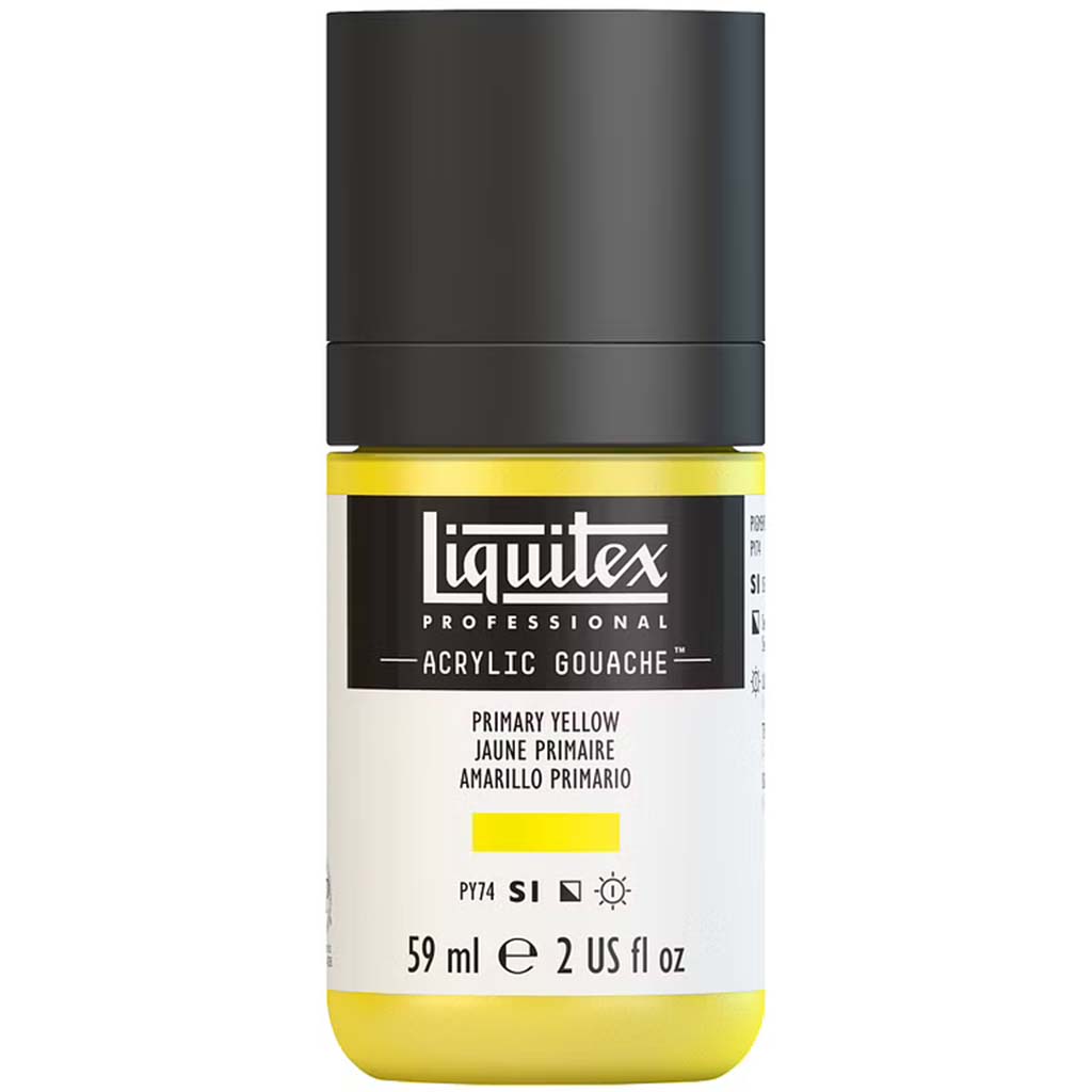 Liquitex Professional Acrylic Gouache 59ml (2oz) Bottle Primary Yellow S1