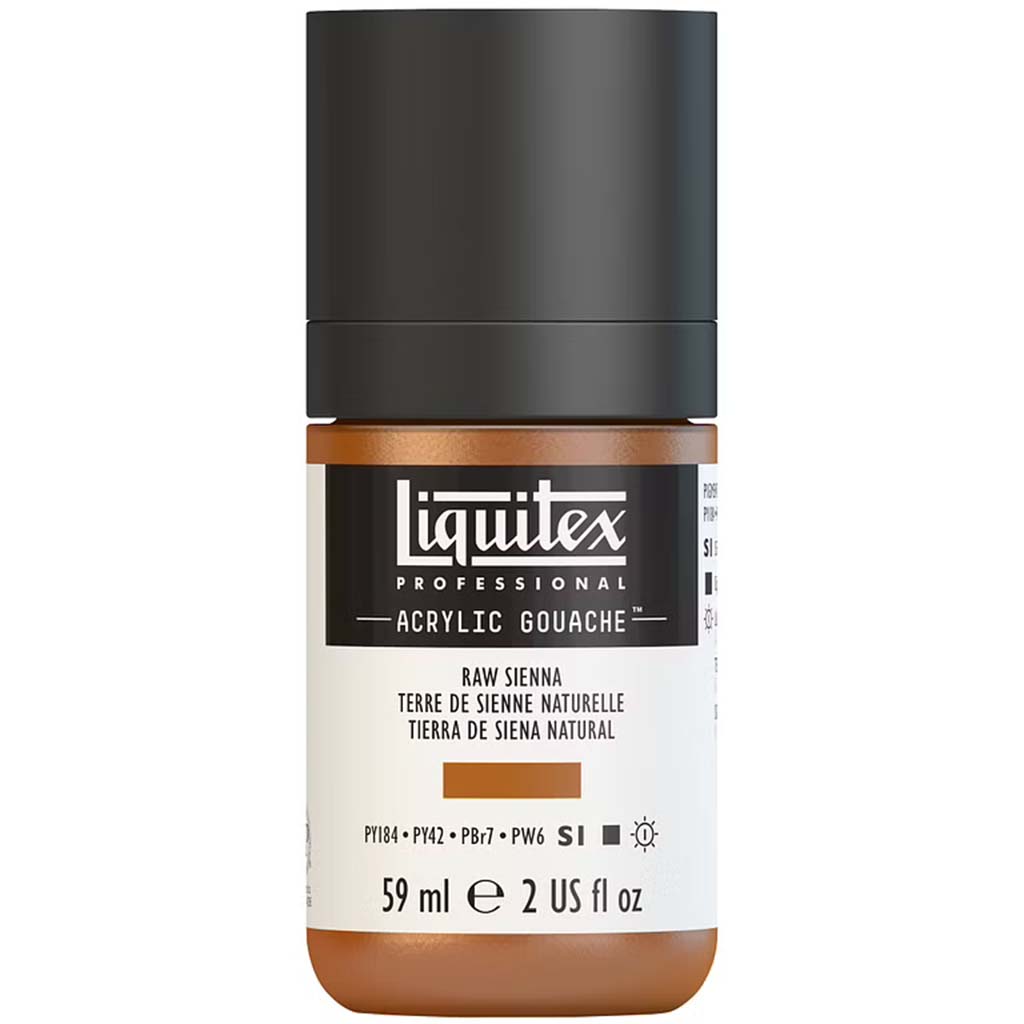 Liquitex Professional Acrylic Gouache 59ml (2oz) Bottle Raw Sienna S1