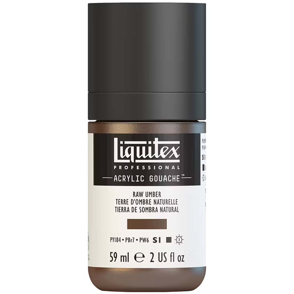 Liquitex Professional Acrylic Gouache 59ml (2oz) Bottle Raw Umber S1