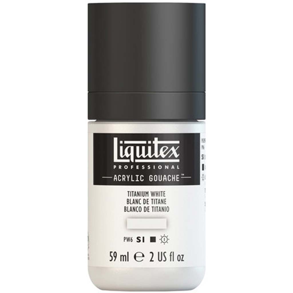 Liquitex Professional Acrylic Gouache 59ml (2oz) Bottle Titanium White S1