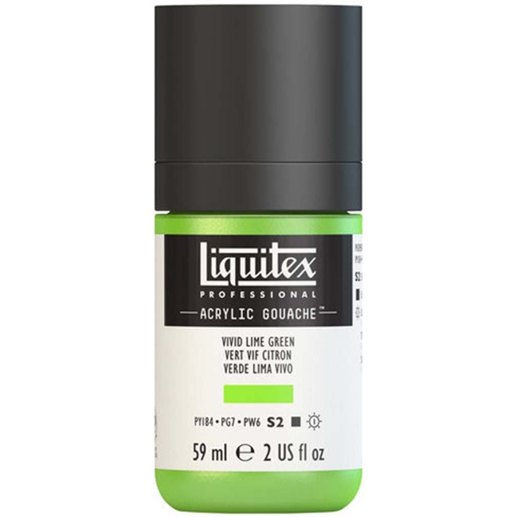 Liquitex Professional Acrylic Gouache 59ml (2oz) Bottle Vivid Lime Green S2