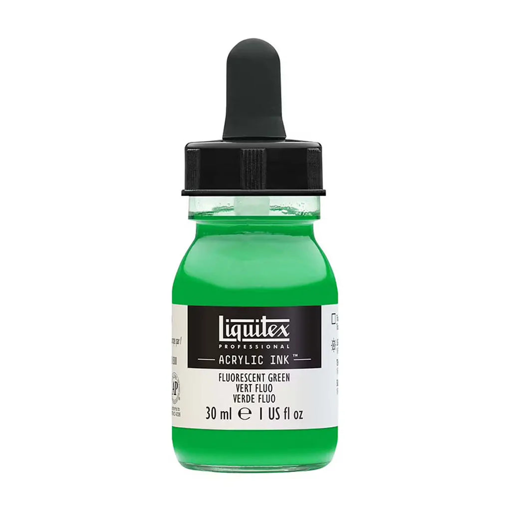 Liquitex Professional Acrylic Ink 1oz Bottle  Fluorescent Green