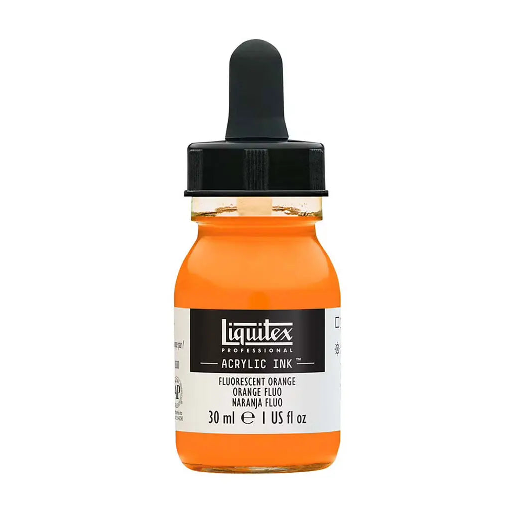 Liquitex Professional Acrylic Ink 1oz Bottle  Fluorescent Orange