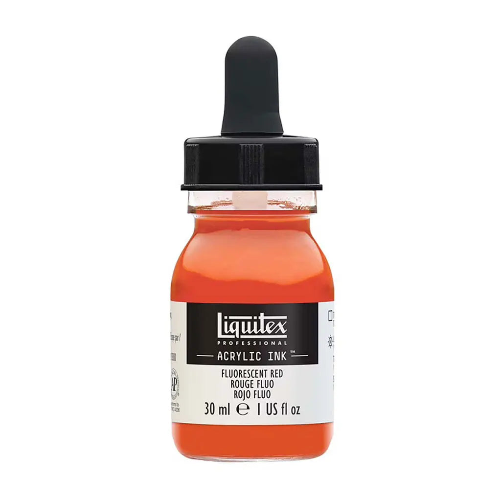 Liquitex Professional Acrylic Ink 1oz Bottle  Fluorescent Red