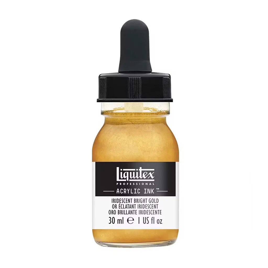 Liquitex Professional Acrylic Ink 1oz Bottle Iridescent Bright Gold