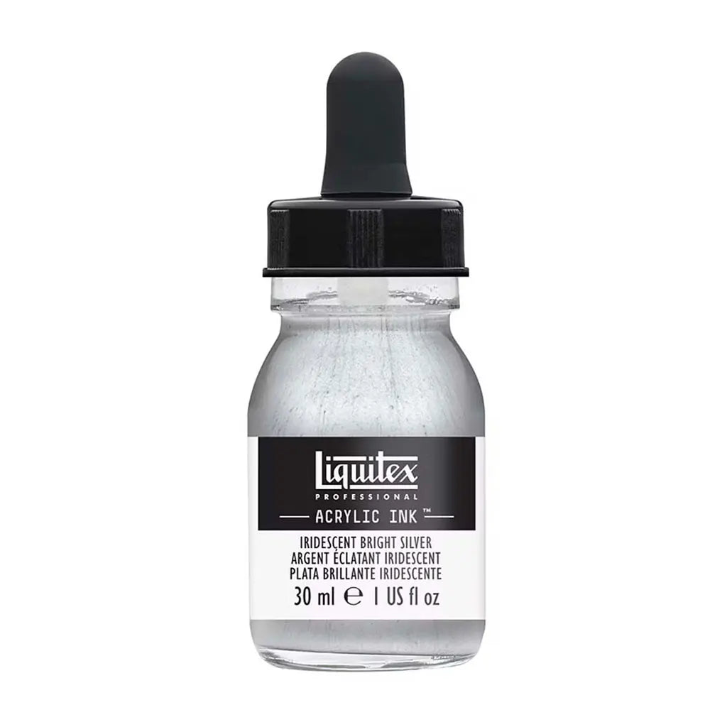 Liquitex Professional Acrylic Ink 1oz Bottle Iridescent Bright Silver