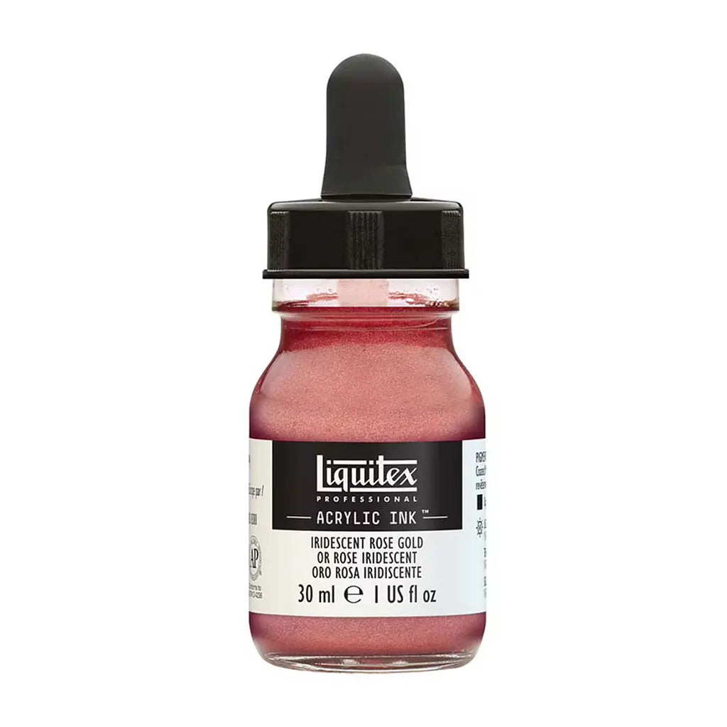Liquitex Professional Acrylic Ink 1oz Bottle Iridescent Rose Gold