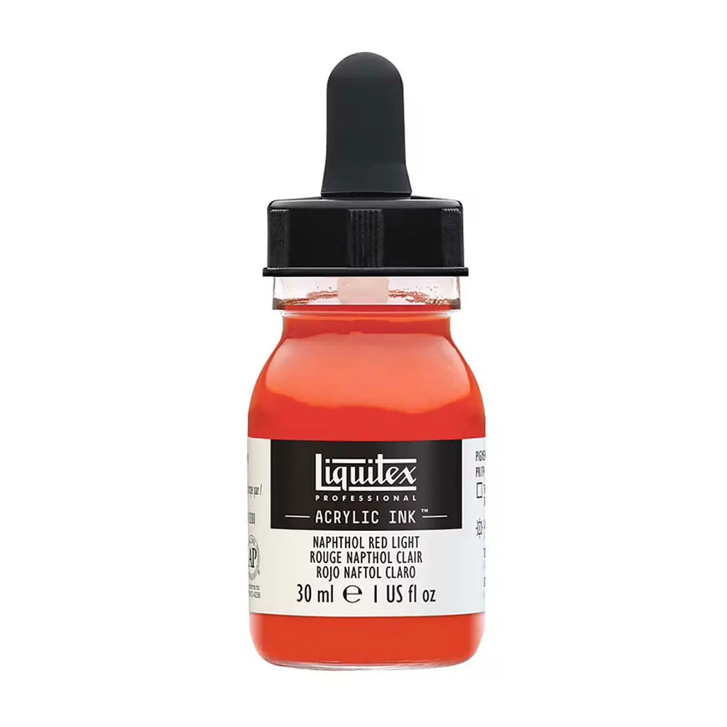 Liquitex Professional Acrylic Ink 1oz Bottle Naphthol Red Light