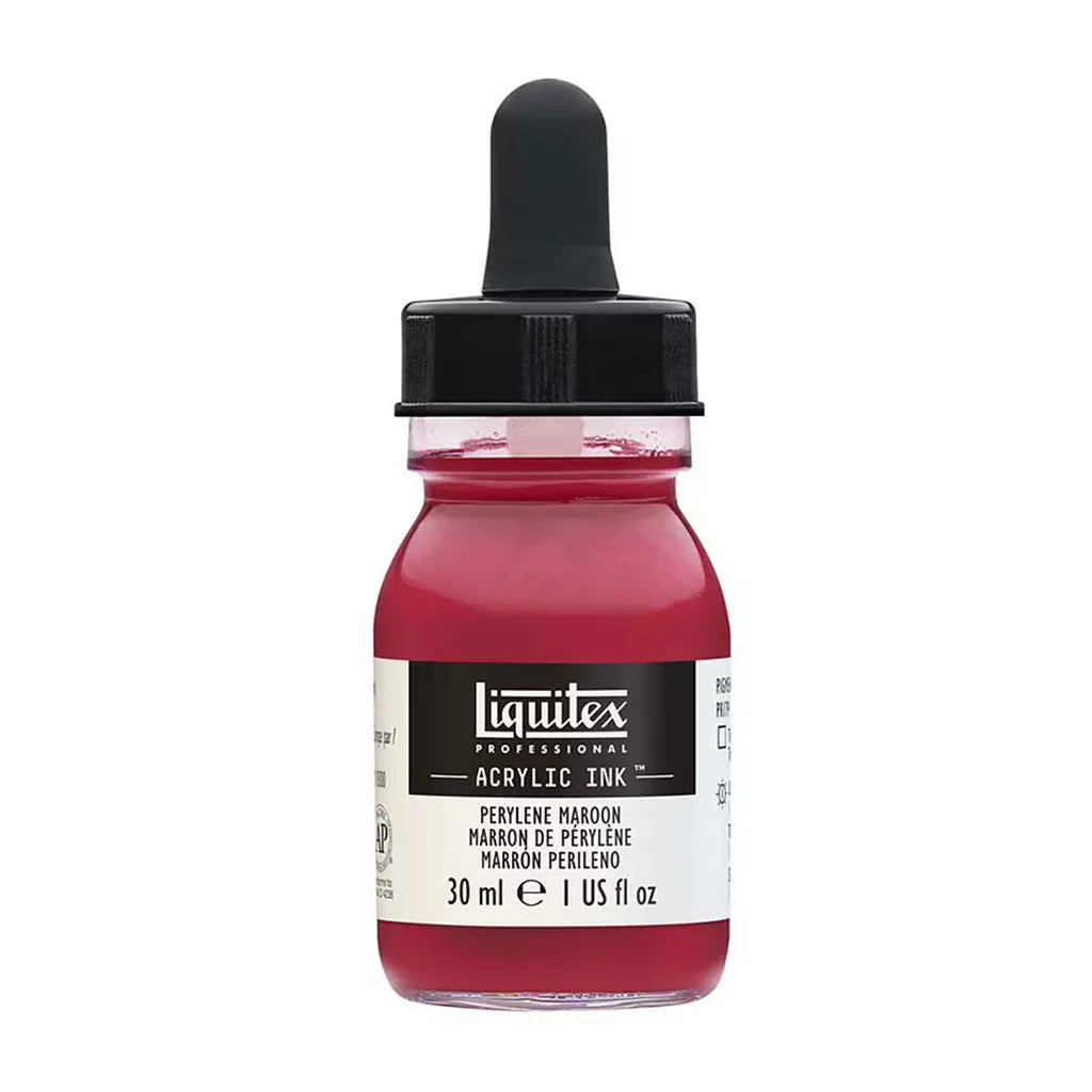 Liquitex Professional Acrylic Ink 1oz Bottle Perylene Maroon
