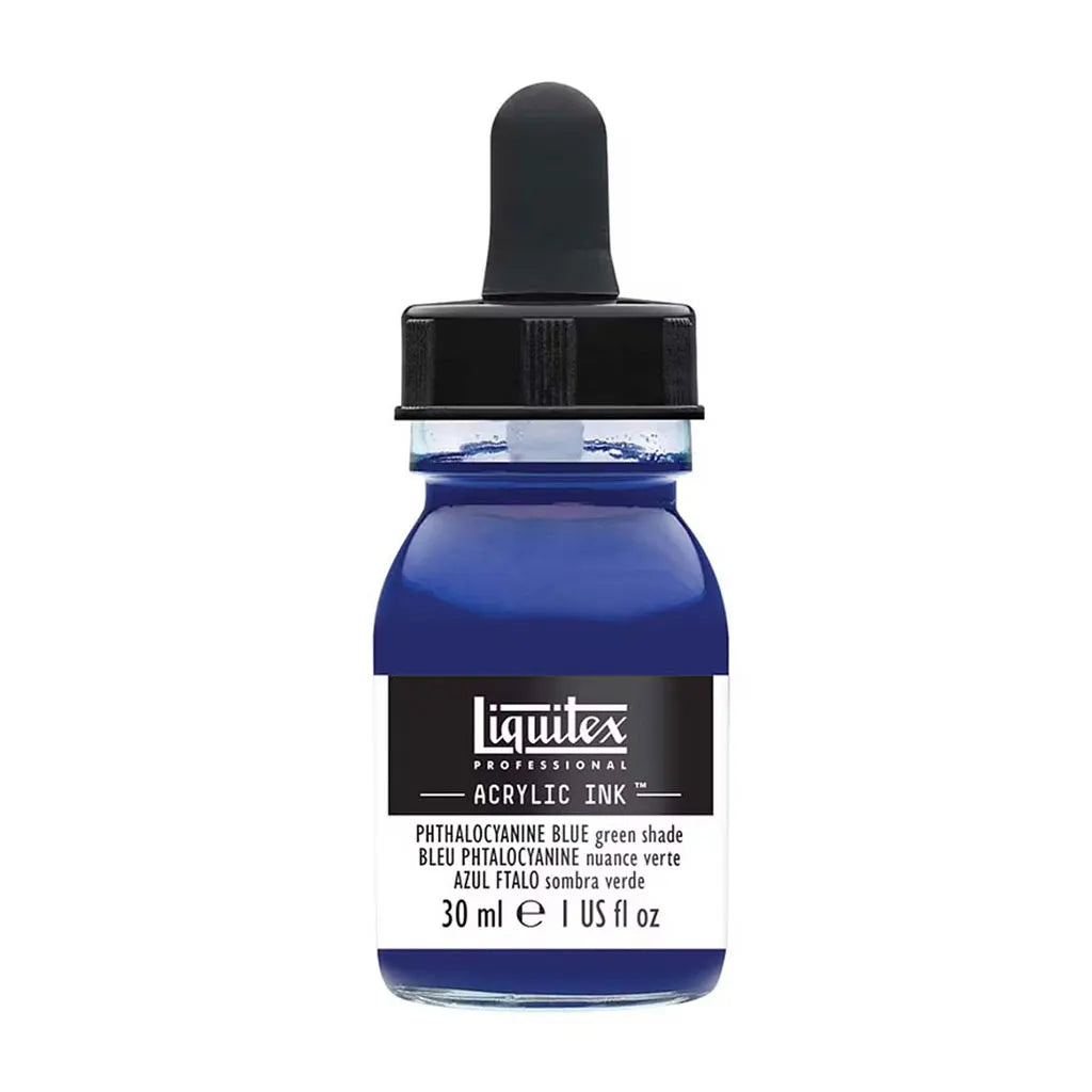 Liquitex Professional Acrylic Ink 1oz Bottle Phthalocyanine Blue Grn Shd