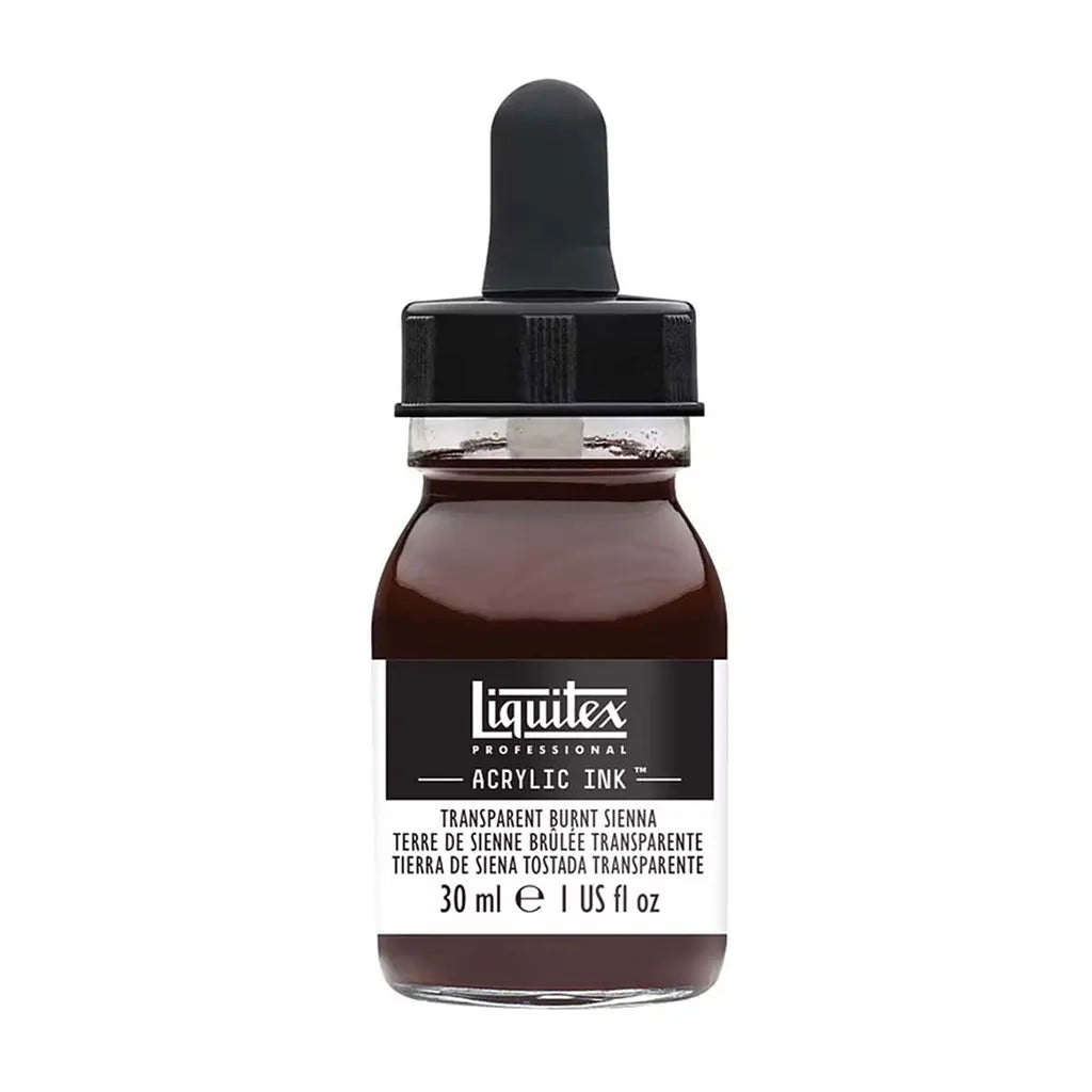 Liquitex Professional Acrylic Ink 1oz Bottle Transparent Burnt Sienna