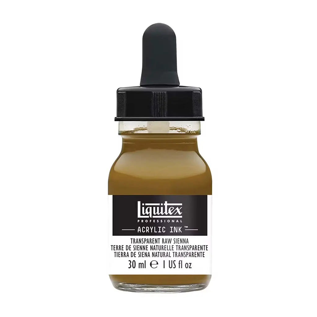 Liquitex Professional Acrylic Ink 1oz Bottle Transparent Raw Sienna