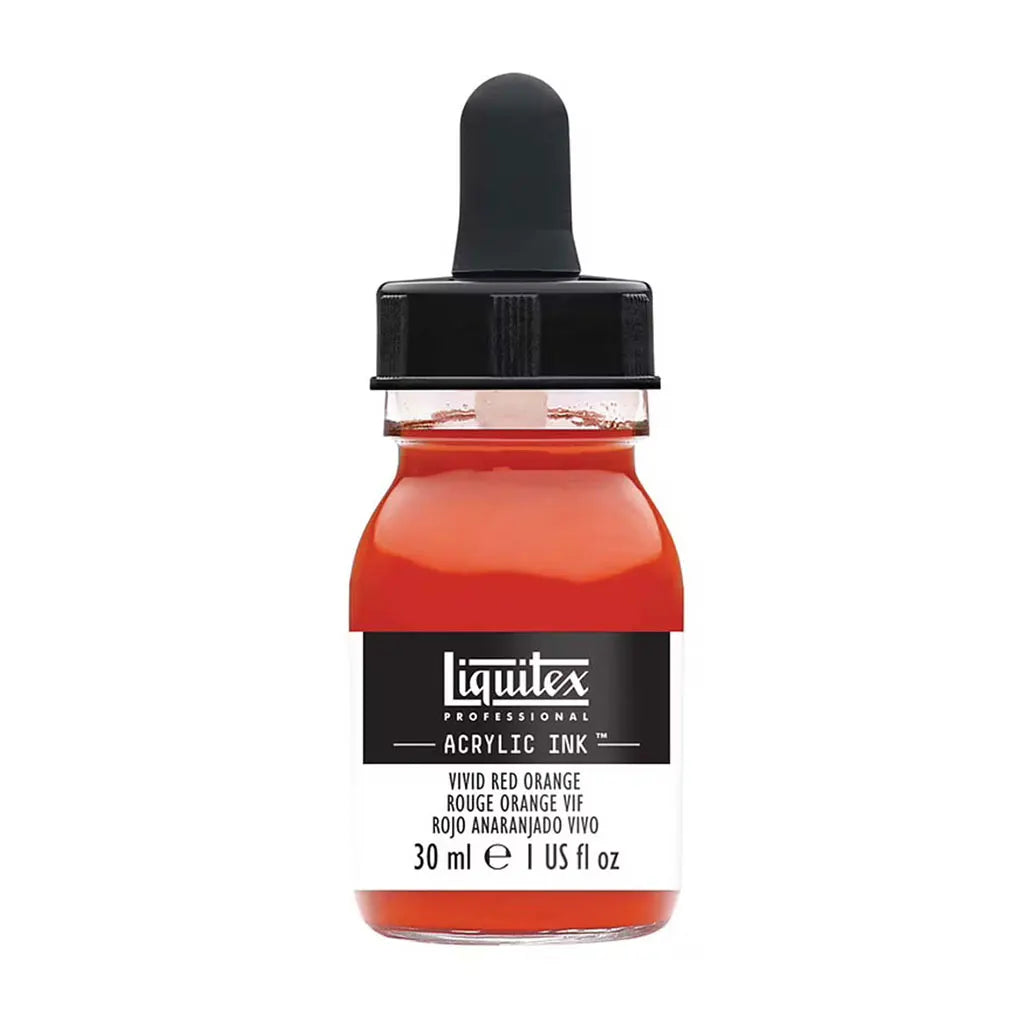 Liquitex Professional Acrylic Ink 1oz Bottle Vivid Red Orange