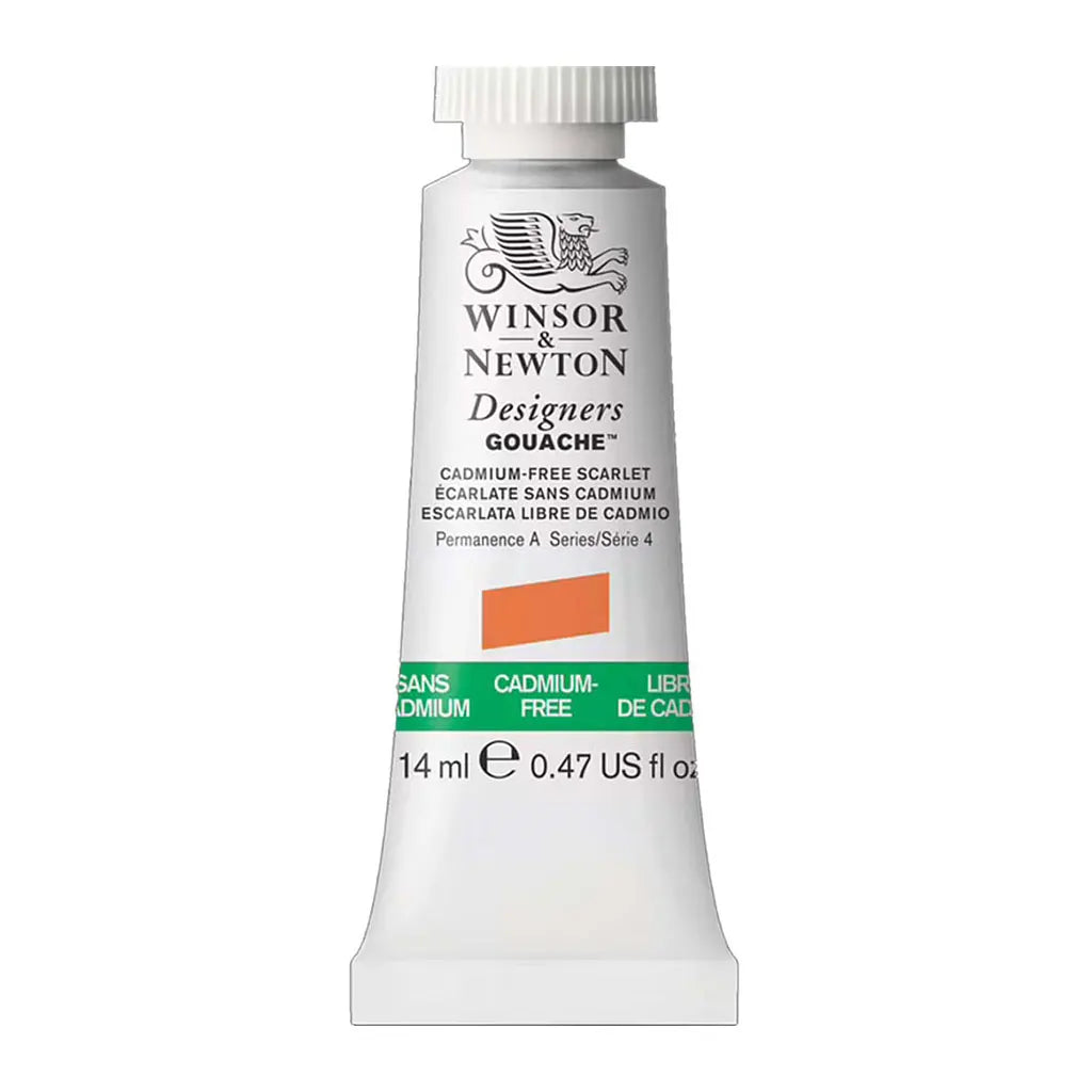 Winsor & Newton Designers Gouache 14ml Cadmium Free Scarlet S4