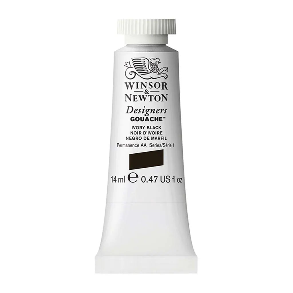 Winsor & Newton Designers Gouache 14ml Ivory Black S1