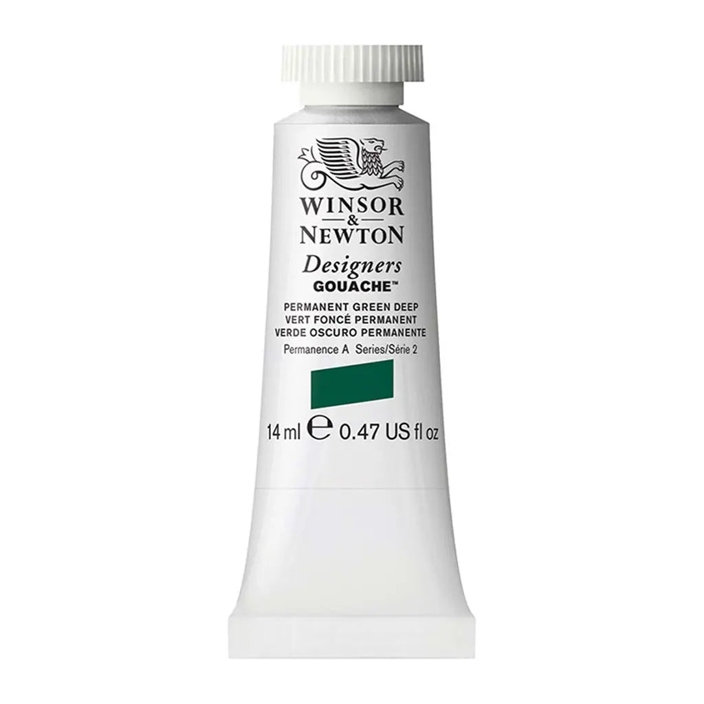 Winsor & Newton Designers Gouache 14ml Permanent Green Deep S2