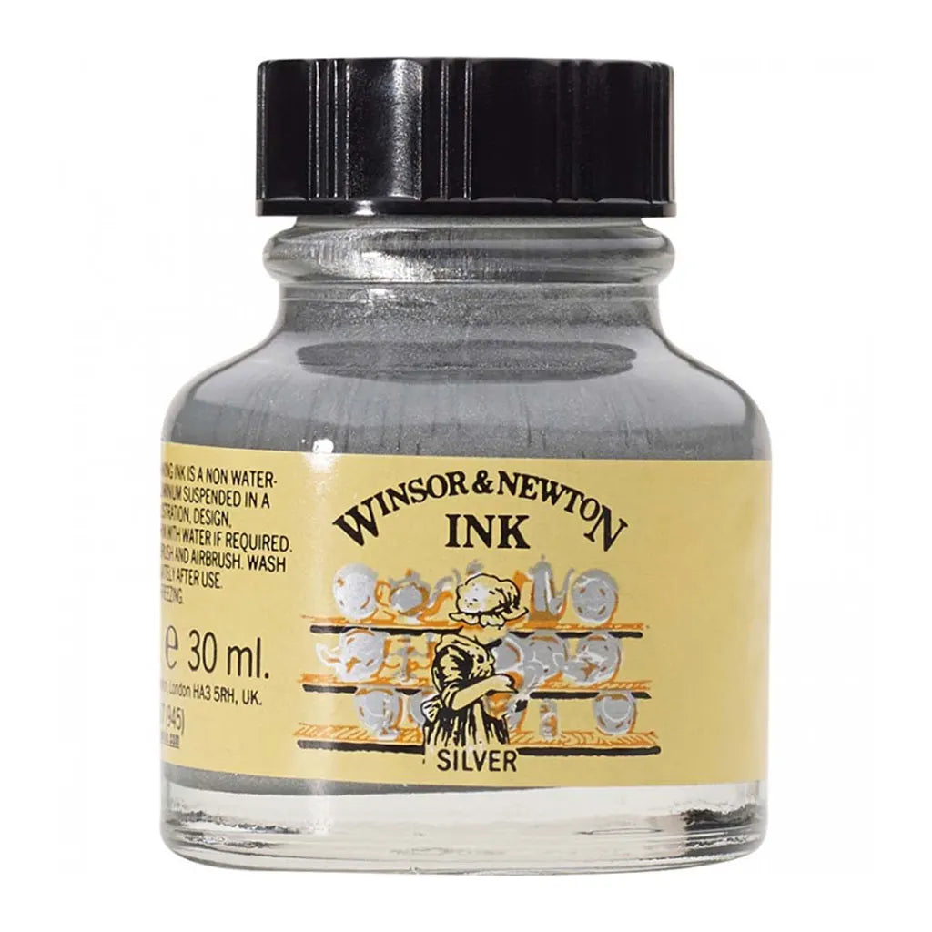 Winsor & Newton Drawing Ink 30ml Silver