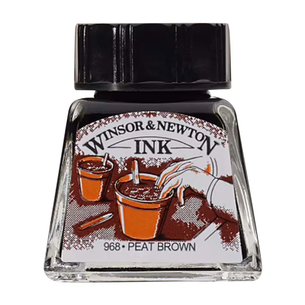 Winsor & Newton Drawing Ink 14ml Peat Brown