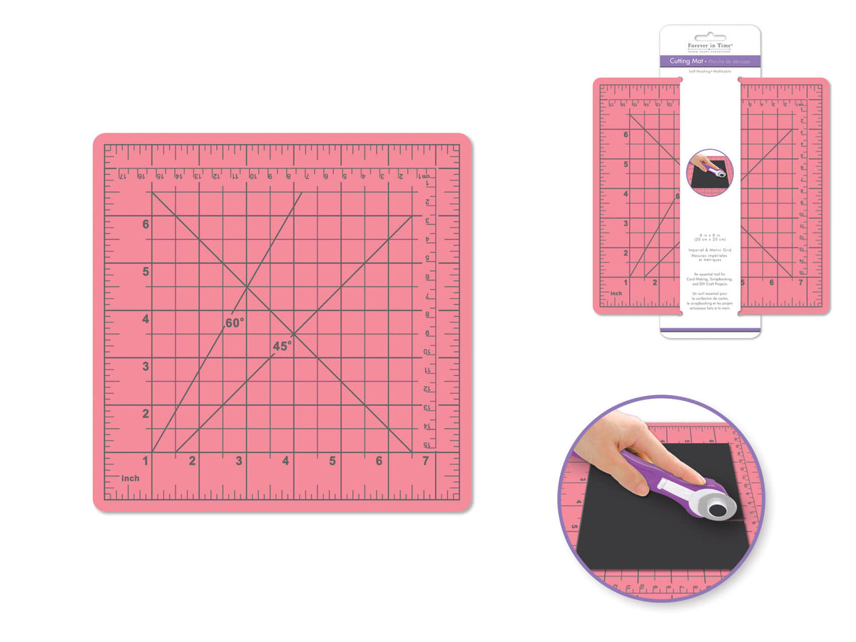 Self-Healing Cutting Mat with Grids, 8in x 8in