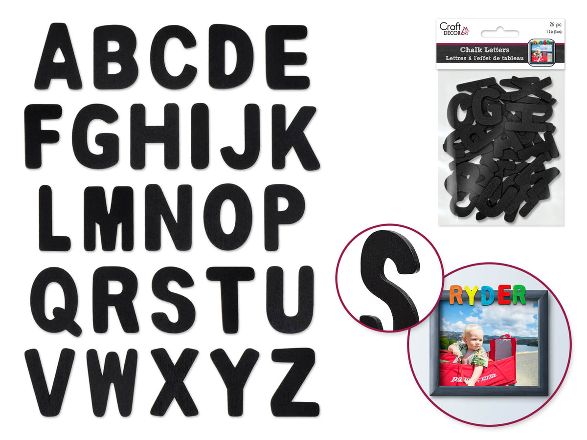 Wood Letters 3cm Chalk-It-Up 1.8mm Plywood x26