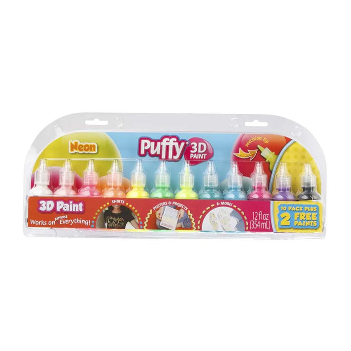 Tulip Puffy 3D Paint Rainbow Color 12 Pack
