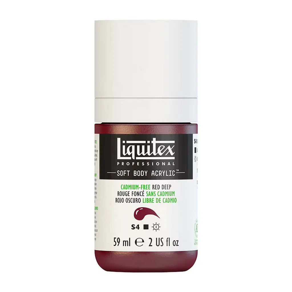Liquitex Professional Soft Body Acrylic 59ml (2oz) Bottle Cadmium Free Red Deep S4