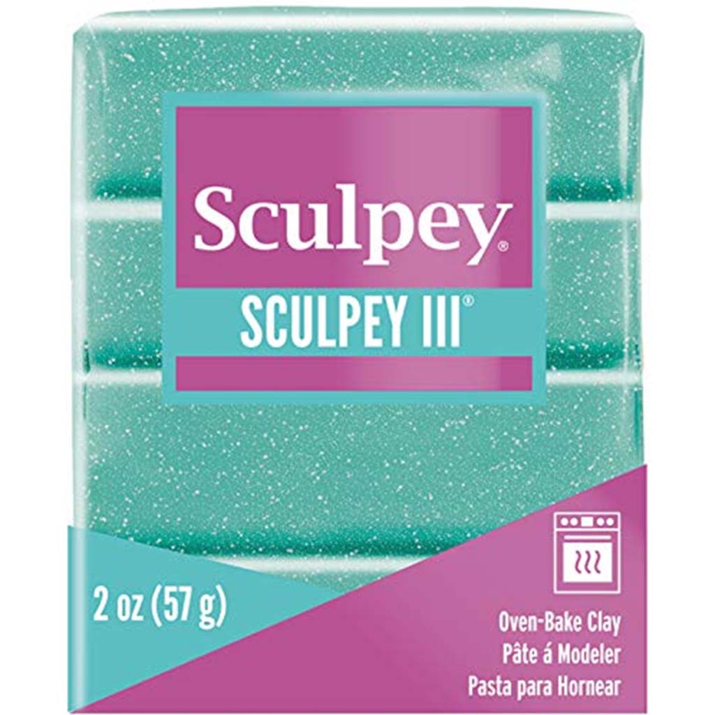 Sculpey Polymer Oven Bake Clay 2oz, Turquoise Glitter