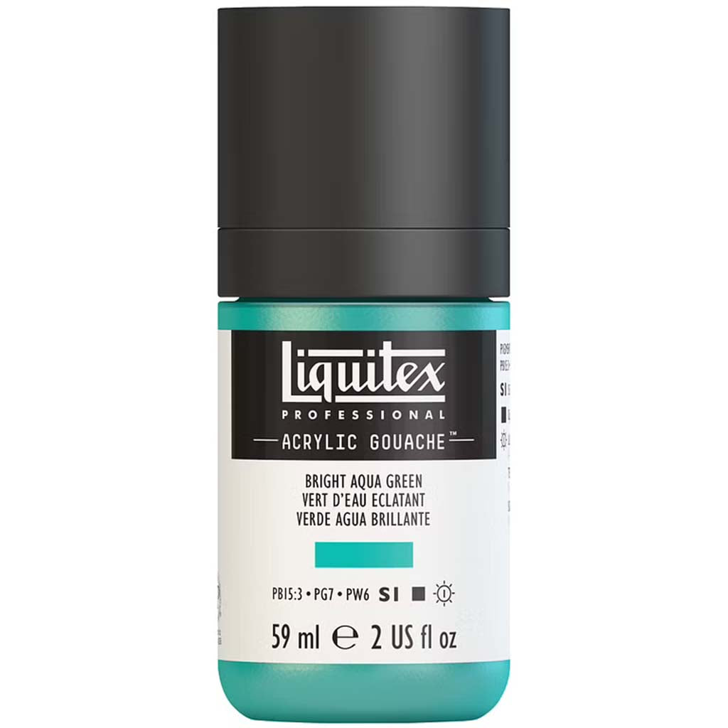 Liquitex Professional Acrylic Gouache 59ml (2oz) Bottle Bright Aqua Green S1
