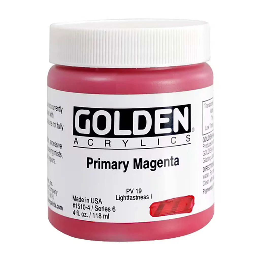Golden Heavy Body Acrylic 4oz Primary Magenta S6