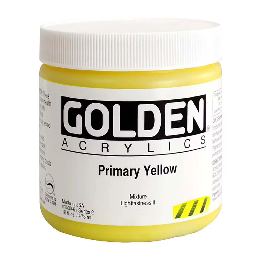 Golden Heavy Body Acrylic 16oz Primary Yellow S2