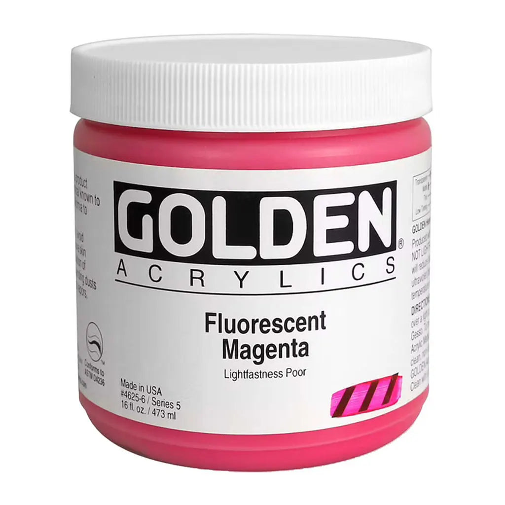 Golden Heavy Body Acrylic 16oz Fluorescent Magenta S5