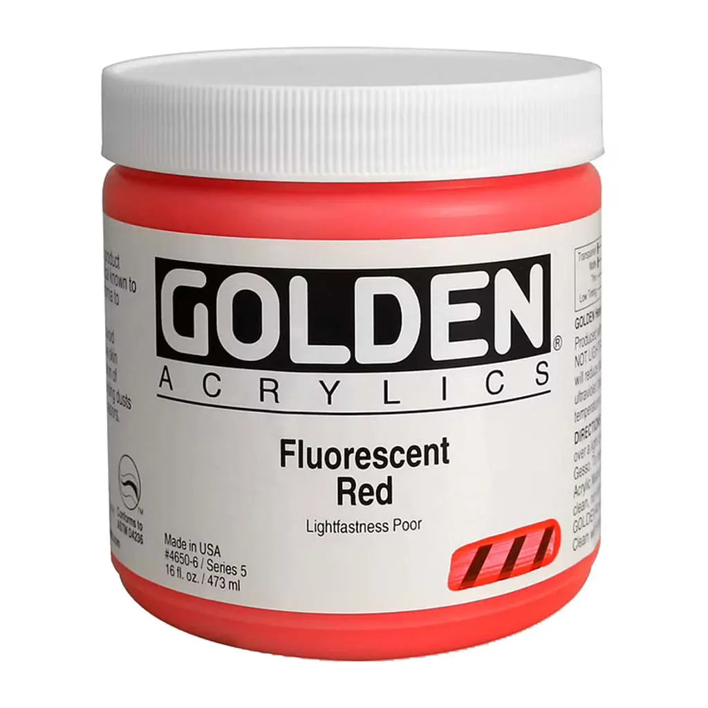 Golden Heavy Body Acrylic 16oz Fluorescent Red S5