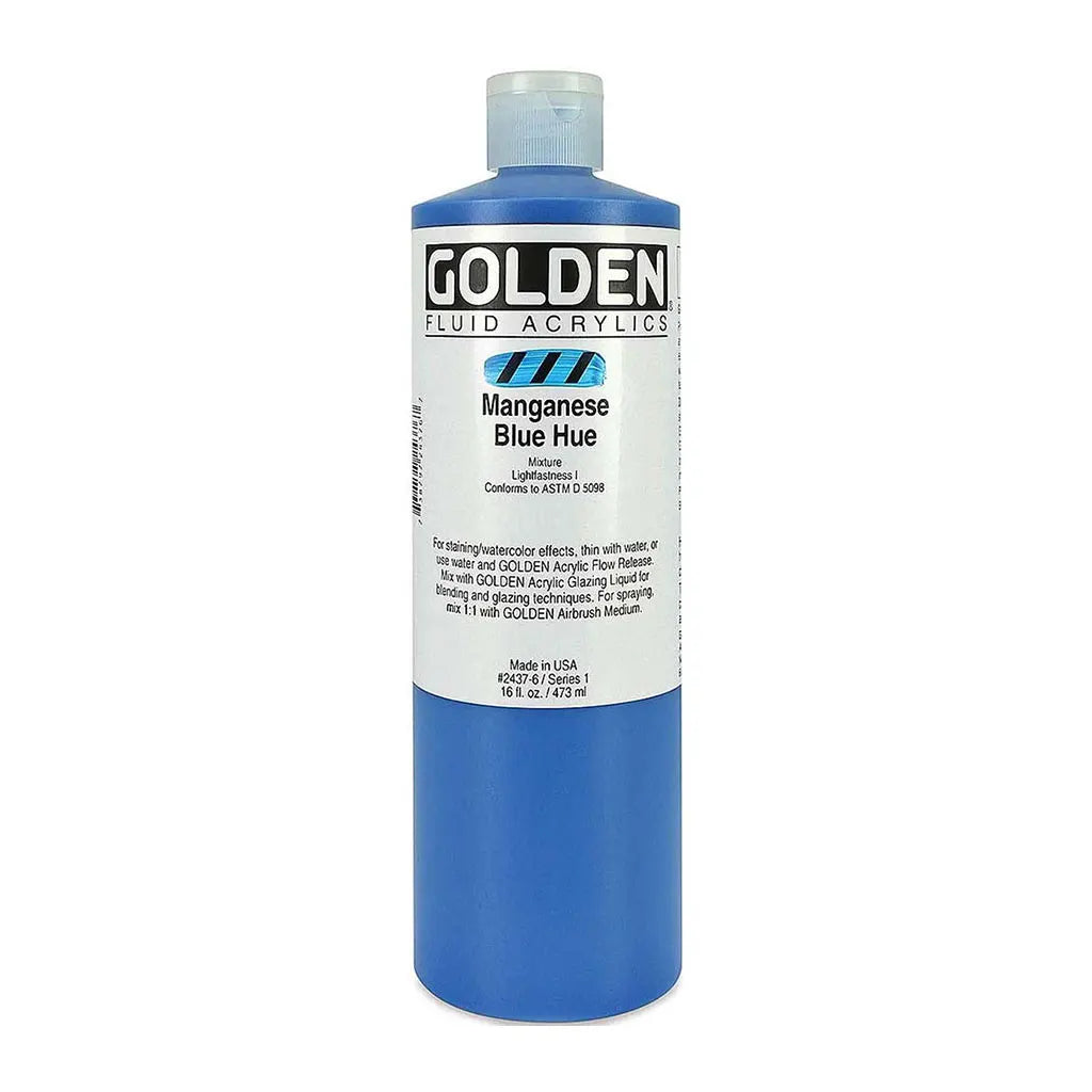 Golden Fluid Acrylic 16oz Manganese Blue Hue S1