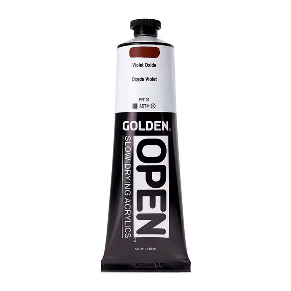 Golden OPEN Slow-Drying Acrylic Paint 5oz Violet Oxide S1