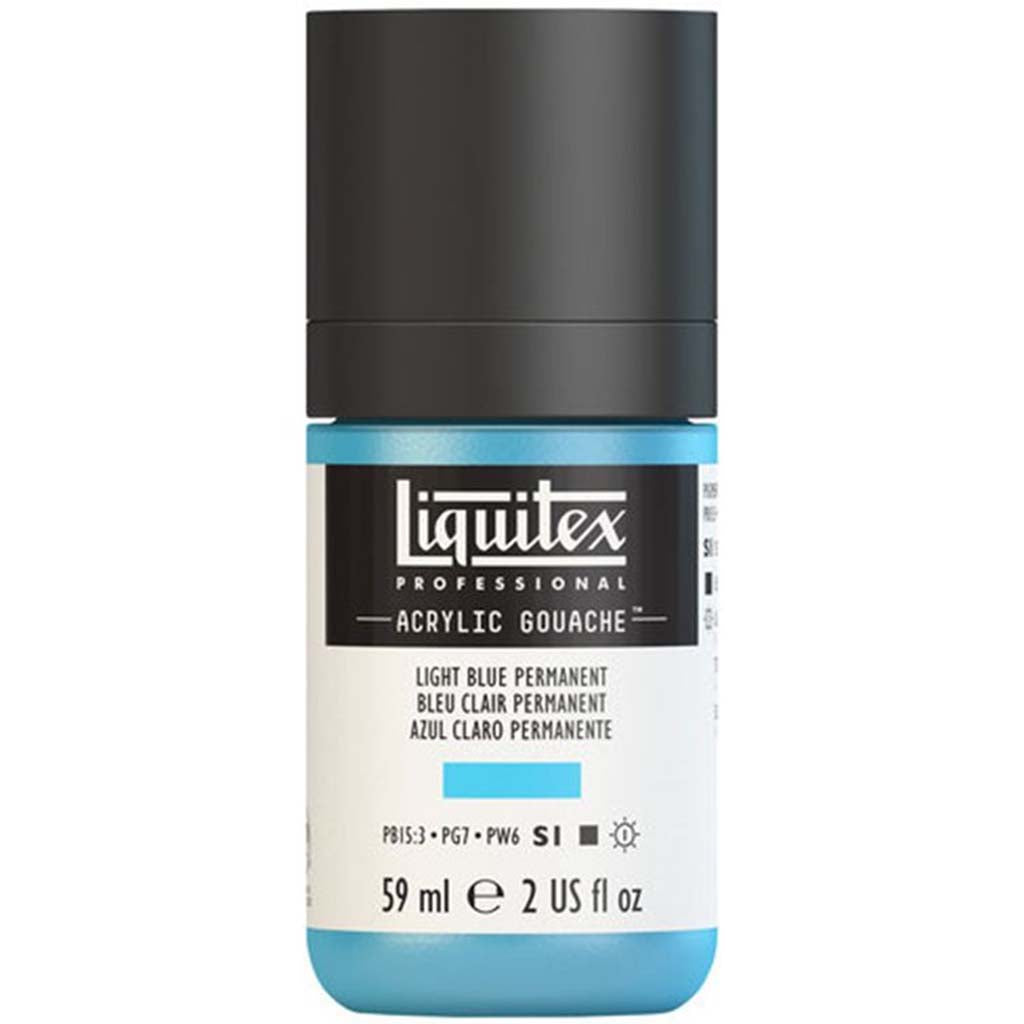 Liquitex Professional Acrylic Gouache 59ml (2oz) Bottle Light Blue Permanent S1