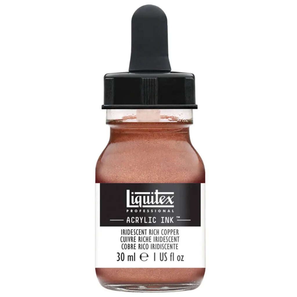 Liquitex Professional Acrylic Ink 1oz Bottle Iridescent Rich Copper