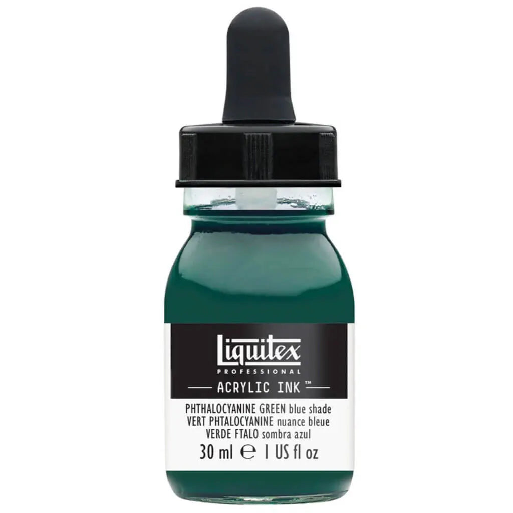 Liquitex Professional Acrylic Ink 1oz Bottle Phthalocyanine Green Blue Shade