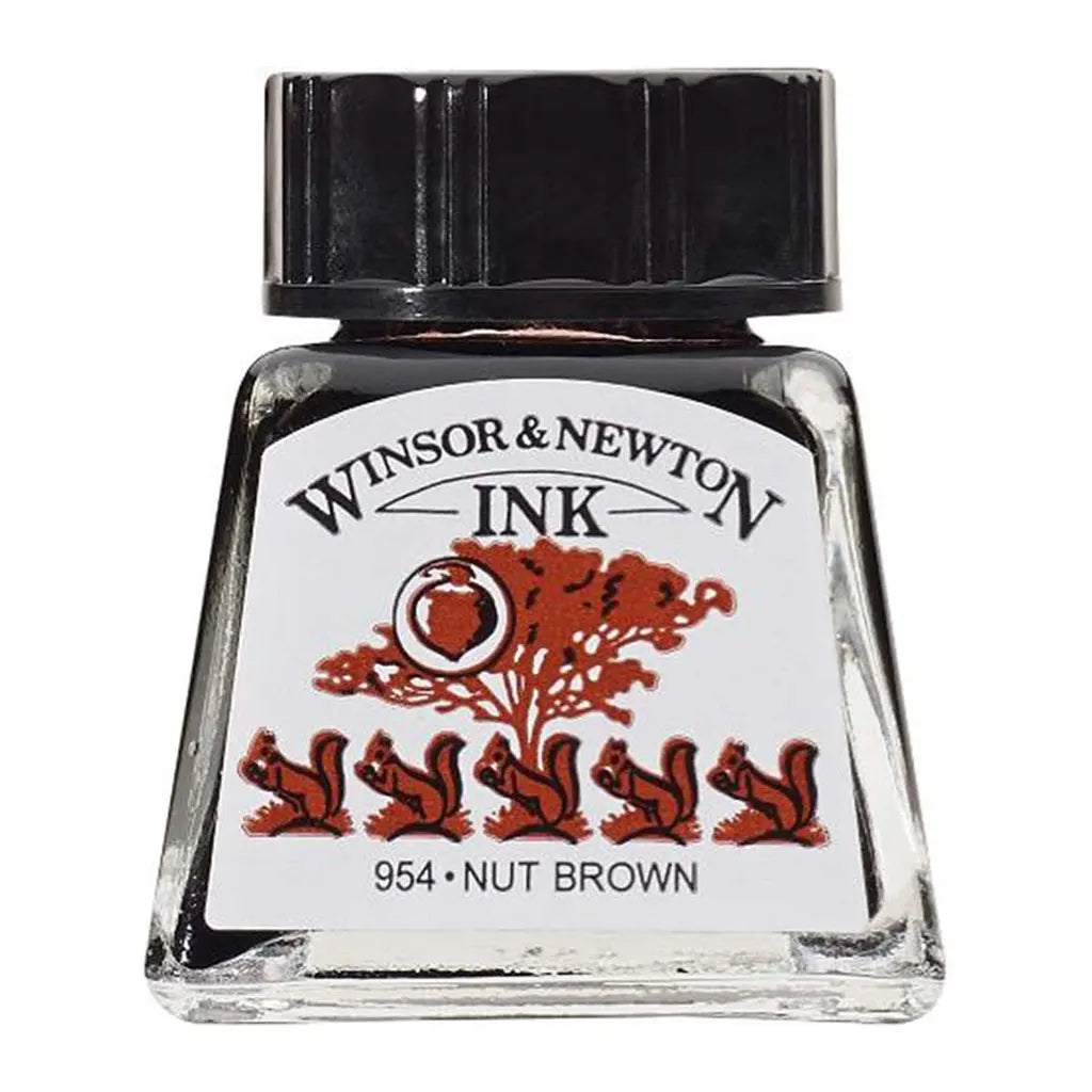Winsor & Newton Drawing Ink 14ml Nut Brown