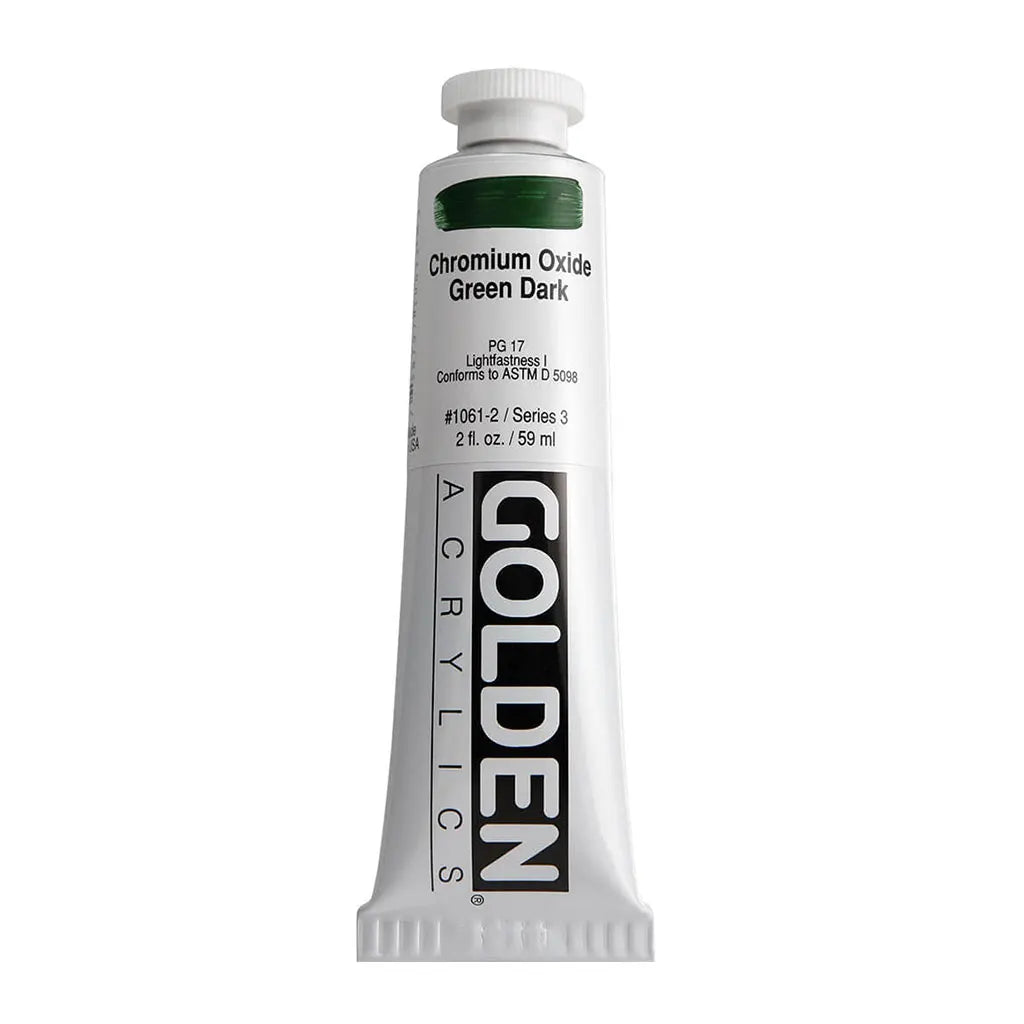 Golden Heavy Body Acrylic 2oz Chrom Oxide Green Dark S3