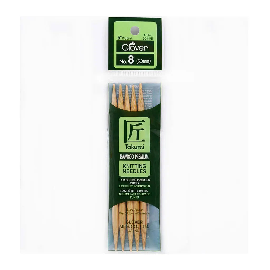 Bamboo Double Point Knitting Needles 5in Size 8/5mm
