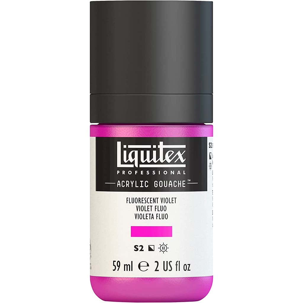 Liquitex Professional Acrylic Gouache 59ml (2oz) Bottle Fluorescent Violet S2