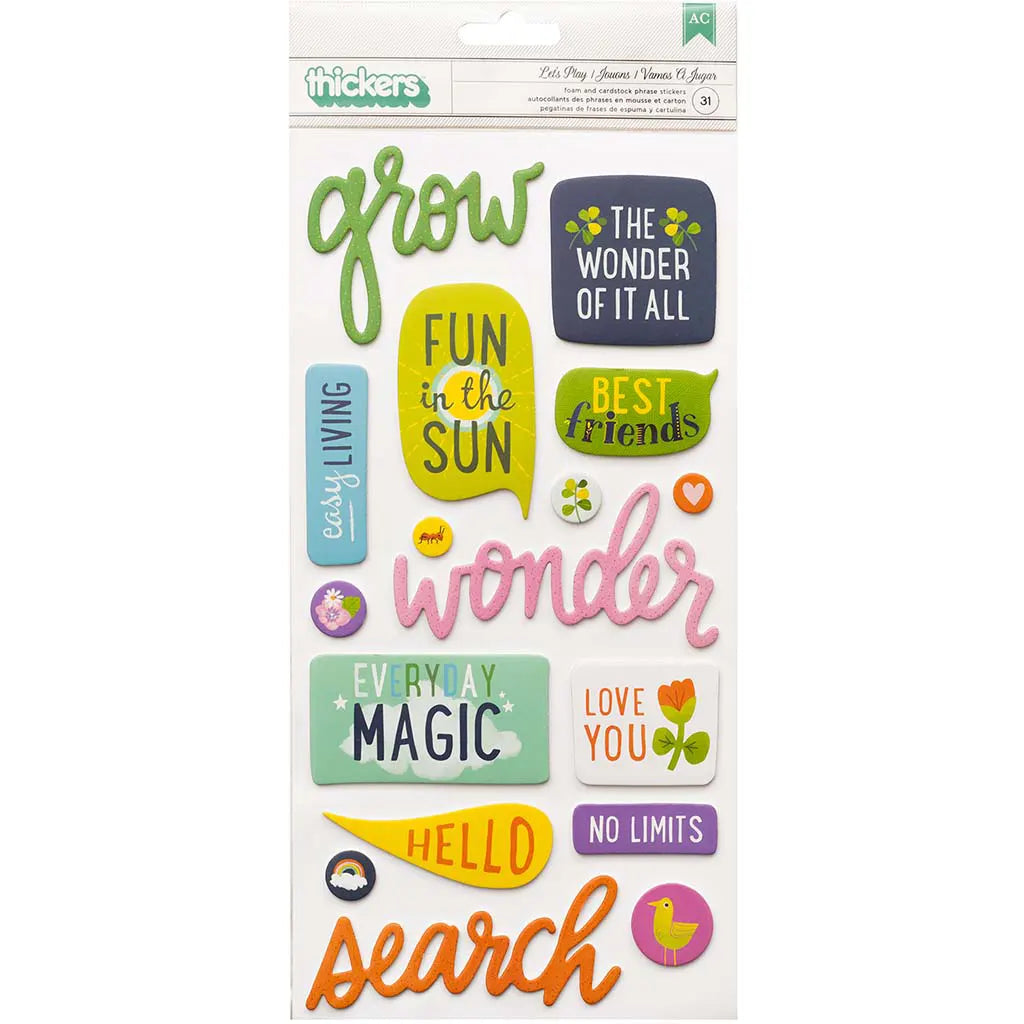 Phrase Puffy Foam Thickers, 31pc