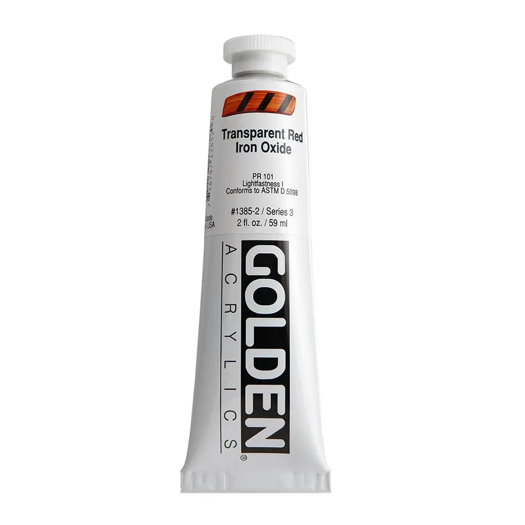 Golden Heavy Body Acrylic 2oz Trans. Red Iron Oxide S3