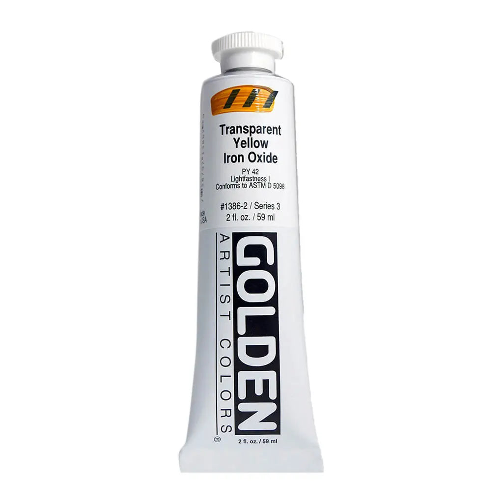 Golden Heavy Body Acrylic 2oz Trans. Yellow Iron Oxide S3