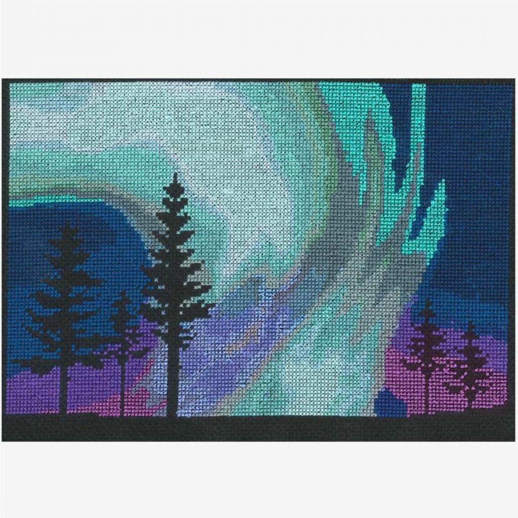 Northern Lights Counted Cross Stitch Kit 7.5in x 10in