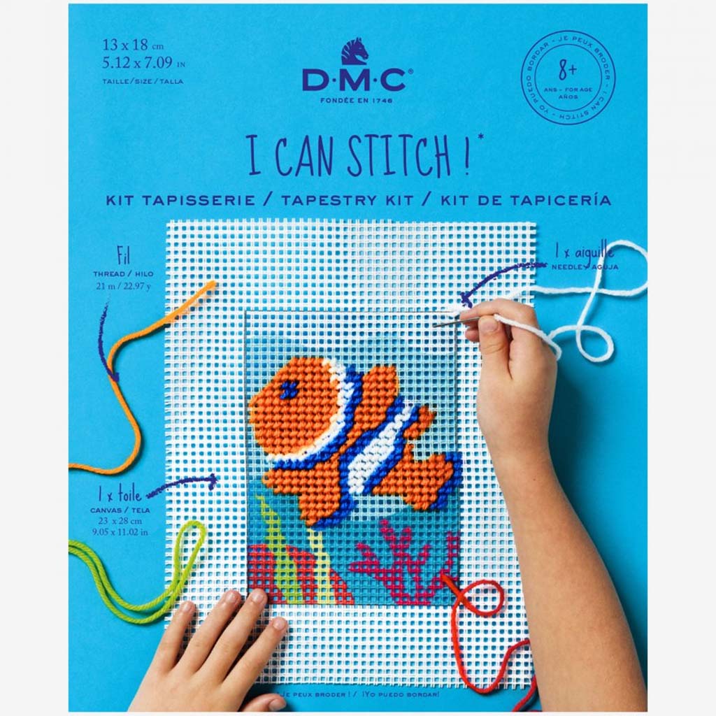 I Can Stitch The Clown Tapestry Kit, 13cm x 18cm