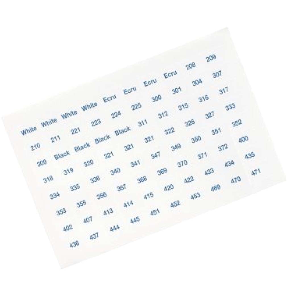 DMC Stranded Cotton Number Stickers, 1pc