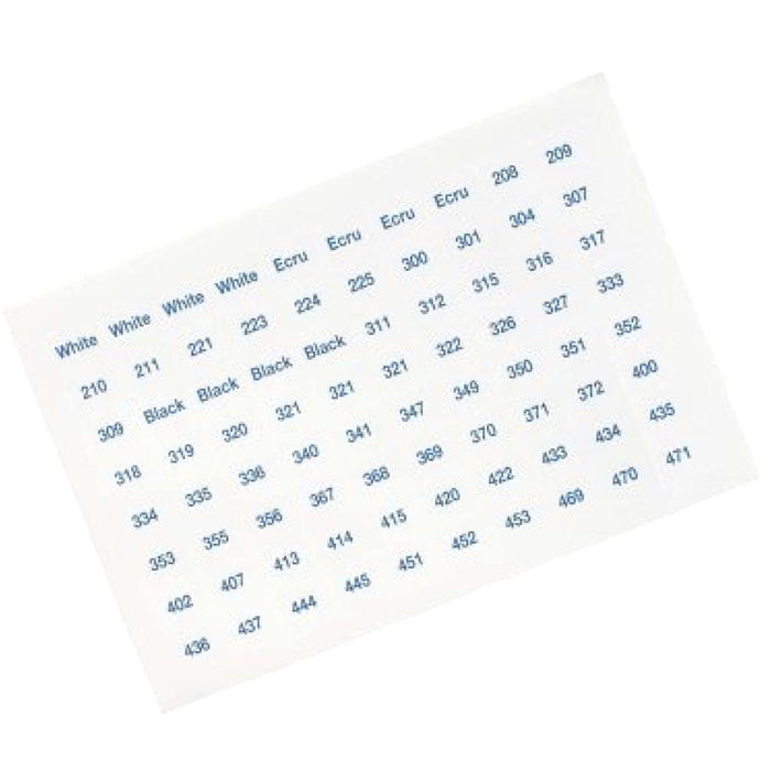DMC Stranded Cotton Number Stickers, 1pc