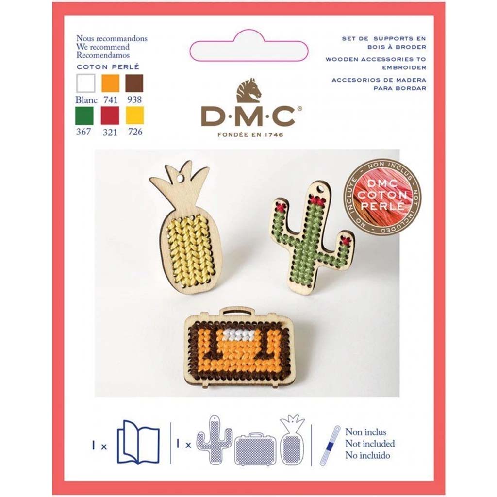 DMC Wooden Embroidery Pendant Kit 2 x 4