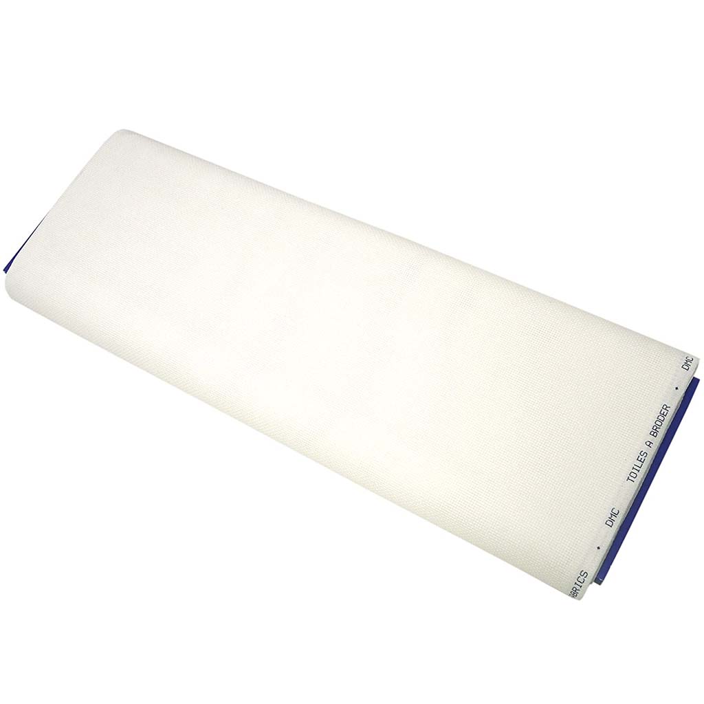 Aida Handmade Fabric 5mtrs x 11cm 14ct, Blanc